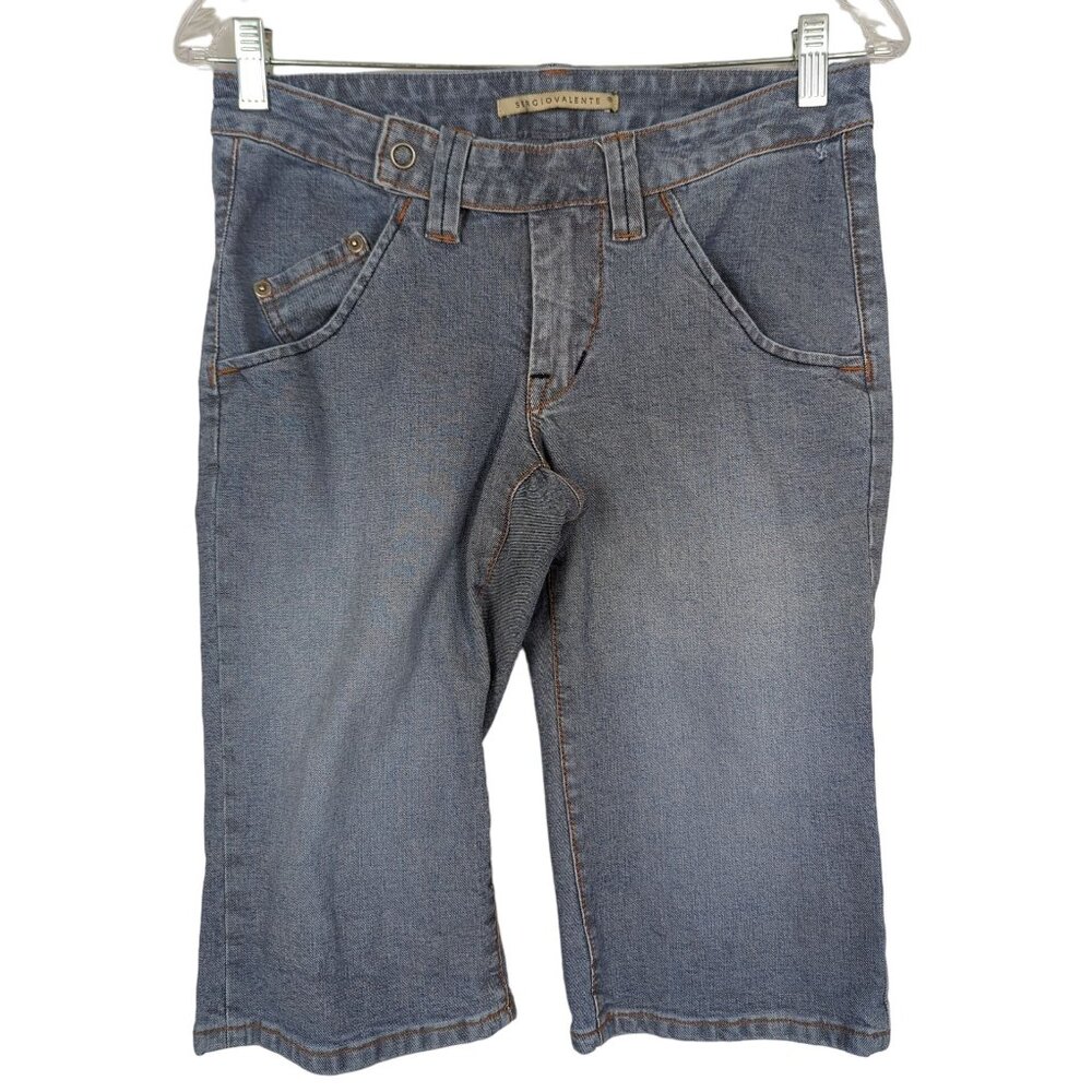 Sergio Valente Denim Capri Women's‎ Sz 29 Vintage light blue